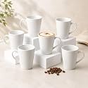Kawaii Large Stoneware Coffee Mug 350 ml, White, Glossy Finish