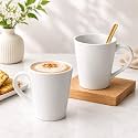 Kawaii Large Stoneware Coffee Mug 350 ml, White, Glossy Finish