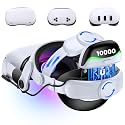 Kawaye Headset for Meta Quest 3S/3/2, 10000mAh Hot-Swap Batteries for Oculus Head Strap Extend 3-5Hrs,Compatible with PlayStation 4