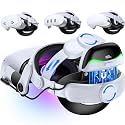 Kawaye Head Strap for Meta Quest 3S/3/2, 6700mAh Hot-Swap Batteries for Oculus Head Strap Extend 2-3Hrs,Dual Dial Adjustable VR Headset Strap for Weight Balance, Reduce Facial Stress-MQ4000