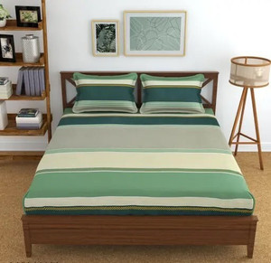 kawi polycotton double fitted elastic 200 tc printed 1 bedsheet with 2 pillow covers