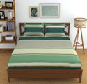Kawi Polycotton Double Fitted (Elastic) 200 TC Printed 1 Bedsheet with 2 Pillow Covers