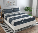 Kawi Polycotton Queen Fitted (Elastic) 200 TC Printed 1 Bedsheet with 2 Pillow Covers