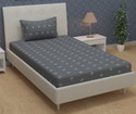 Kawi Polycotton Single Fitted (Elastic) 200 TC Printed 1 Bedsheet with 2 Pillow Covers