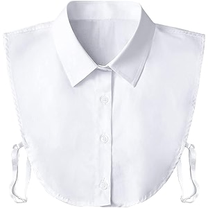 kawn women detachable collar white cotton half shirt false collar detachable white fake collar casual style shirt for office lady girls dickey half blouse