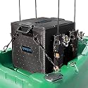Kayak Fishing Crate with 4 Rod Holders,13"x13" Kayak Tackle Storage Box