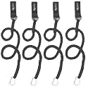 Kayak Paddle Leash Kayak Rod Leash Kayak Paddle Lanyard Stretchable Coiled Lanyard Leash Kayak Fishing Accessories for Kayak and Paddles