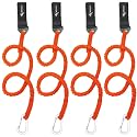 Kayak Paddle Leash Kayak Rod Leash Kayak Paddle Lanyard Stretchable Coiled Lanyard Leash Kayak Fishing Accessories for Kayak and Paddles