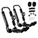 Kayak Roof Rack, Aluminum Kayak Carrier Folding J-Style Universal 3-in-1 Multifunction for Canoe, SUP, Kayaks, Surfboard Rooftop Mount on SUV, Car and Truck Crossbars