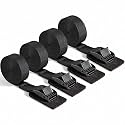 Kayak Straps for Roof Racks 4-Pack 8.2FT Heavy Duty Cam Buckle Tie Downs with Thick Sponge Pads, Lashing Straps for Canoe SUP Surfboard Motorcycle Boat Trailer Cargo Securement (1" x 8.2FT)