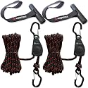 Kayak tie Down Straps Bow and Stern tie Downs Loops Strap Ratchet Rope Canoe Pulley Hanger Anchor Point Tying Kits