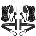 Kayak Tie Down Straps Kit – Bow & Stern Loops, Heavy Duty Ratchet Straps