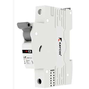 kaycee mcb opta single pole sp- 16a c curve 10ka  isibis amp ce certified ac type circuit breaker  reliable overload amp short circuit protection  2-year warranty  16 amps