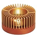 KAYCROWN Teapot Warmer, Aluminum Alloy & Wood Tea Warmer with Tealight Holder, Rose Gold Teapot Heater for Heating Coffee, Milk, Food Indoors and Outdoors, Suitable for All Teapots