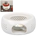KAYCROWN Teapot Warmer, Ceramic Tea Warmer with Tealight Holder, Teapot Heater for Heating Tea, Coffee, Milk, Tea Light Warmer, Suitable for All Teapots
