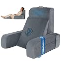 Kayfia Reading Pillow, Gel Memory Foam Back Rest Pillow, 19", Gray