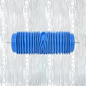 kayra decor design roller for wall painting - 5 inches machine with flower design texture roller combo023y-5 blue