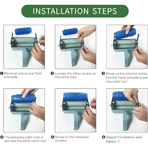 kayra decor design roller for wall painting - 5 inches machine with flower design texture roller combo095y-5 blue