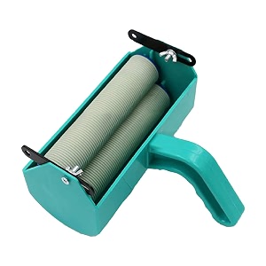 kayra decor design roller for wall painting - 5 inches machine with flower design texture roller combo078y-5 blue