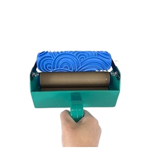kayra decor design roller for wall painting -7 inches machine with flower design texture roller combo061c-7