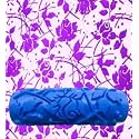 Kayra Decor Design Roller for Wall Painting - 5 inches Machine with Flower Design Texture Roller COMBO066Y-5, Blue