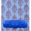Kayra Decor Design Roller for Wall Painting - 5 inches Machine with Flower Design Texture Roller COMBO022Y-5, Blue