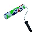 Kayra Decor Design Roller for Wall Painting - 9 Inches Flower Design Flocking Roller with Chrome Handle (ROLLNO37)