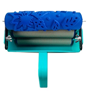 kayra decor design roller for wall painting - 7 inches machine with flower design texture roller seven271c