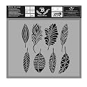 Kayra Decor Reusable Fancy-Feathers Painting Stencils for Art and Craft,Walls,Floor,Tiles,Furniture,Painting Canvas Art,T-Shirt, Cookie & Cake Decoration,Drawing Stencils for Kids, 6"x 6" - Pack of 1
