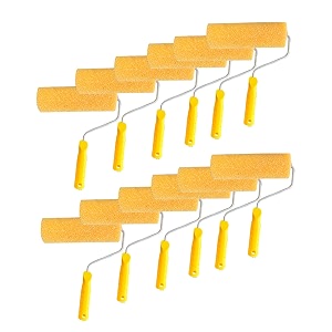 kayra decor texture roller for wall painting - 7 inches texture roller with chrome handle rolltex7-1-12 - pack of 12