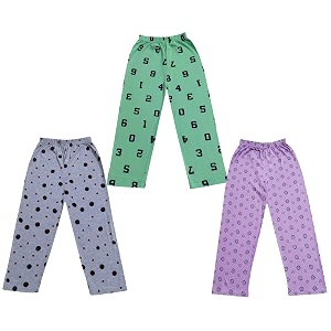 kayu kid39s boy39s and girl39s printed cotton regular fittrack pant pyjama pack of 3