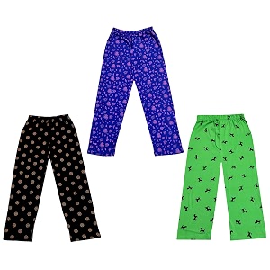 kayu kid39s boy39s and girl39s printed cotton regular fittrack pant pyjama pack of 3