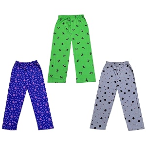 kayu kid39s boy39s and girl39s printed cotton regular fittrack pant pyjama pack of 3