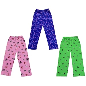 kayu kid39s boy39s and girl39s printed cotton regular fittrack pant pyjama pack of 3