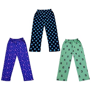 kayu kid39s boy39s and girl39s printed cotton regular fittrack pant pyjama pack of 3