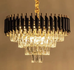 kayuv kayuv crystal black gold polish metal 500m chandelier hanging ceiling jhoomer chandelier ceiling lamp
