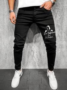 Kaz Slim Men Black Jeans