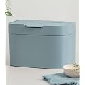 KAZAI. Compost Bin Kitchen 'Elin' | 1.2 GAL / 4.5L Countertop Compost Bin with Lid & Carbon Filter | Odor-Free, Dishwasher Safe, with Inner Bucket | Small Indoor Kitchen Composter | Stone-Blue