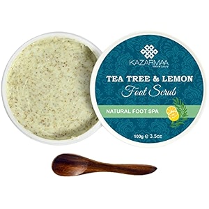 foot scrub  dead skin amp tan removal  tea tree amp lemon oil  cracked heel nourishment and lightning dark patches  paraben free -100g