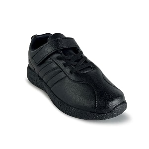 KazarMax Black White PU School Shoes
