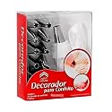 12 Piece Cake Decorating Nozzles Set Reusable Frosting Piping Bags with Steel Nozzles Reusable & Washable Icing Tips for Professional Cake Decorating