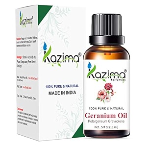 kazima geranium essential oil - 100 pure natural amp undiluted for skin care amp hair care 15ml