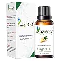 KAZIMA Ginger Essential Oil - 100% Pure, Natural &amp; Undiluted Oil for Skin Care &amp; Hair Care, 15 ml