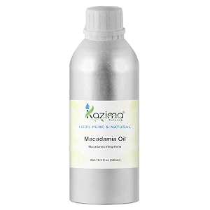 kazima macadamia cold pressed carrier oil - 100 pure natural amp undiluted for skin care amp hair care 500ml