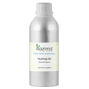 kazima nutmeg essential oil 15ml  pure amp natural nutmeg oil for hair skin amp scalp care  aromatherapy diffuser massage diy blends amp home fragrance