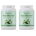 KAZIMA Pure Aloe Vera Gel for Skin and Hair, 1kg | Hydrates, Moisturizes & Soothes Irritated Skin | Pure & Natural Aloe Vera Gel for Face, Acne, Scars, Dark Circles & Sunburn (Pack of 2)