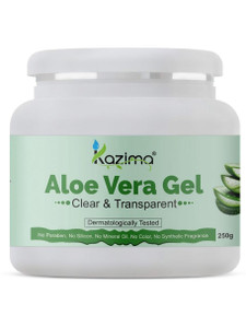 kazima pure natural aloe vera gel 250 gram  - ideal for skin treatment face acne scars hair treatment