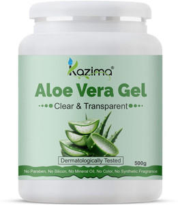 kazima pure natural aloe vera gel 500 gram - ideal for skin treatment face acne scars hair treatment