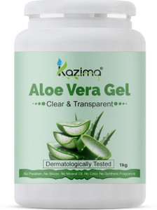 kazima pure natural raw aloe vera gel  1kg  - ideal for skin care face acne scars hair treatment