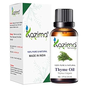 kazima thyme essential oil 15ml  pure amp natural undiluted oil for aromatherapy diffuser skin care hair care body massage diy blends amp home fragrance